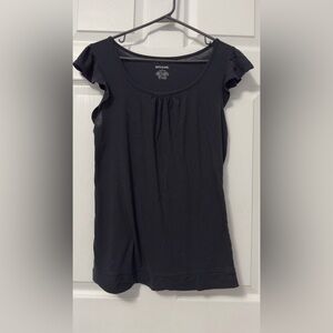 Elegant Black Short Sleeve Top